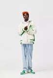 Essential 23SS Embroidered Logo Varsity Jacket