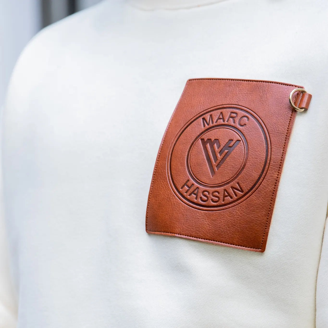 Leather Patch Crewneck - Men - Ready-to-Wear