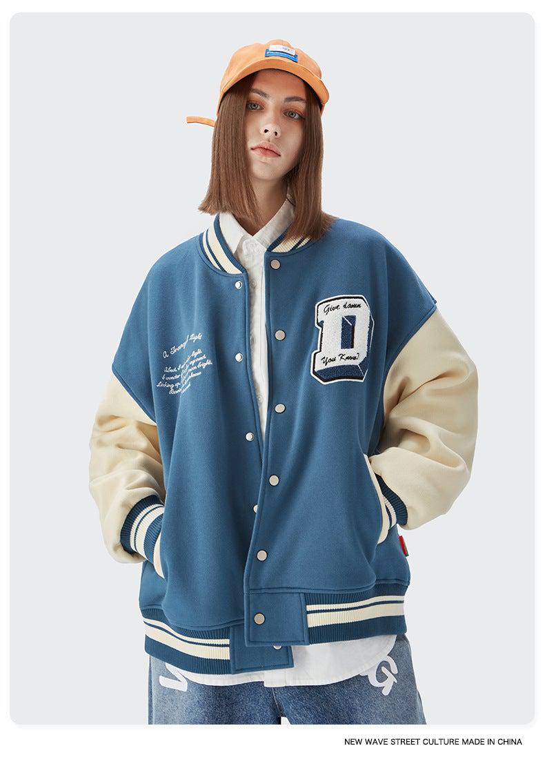 embroidered varsity blouson